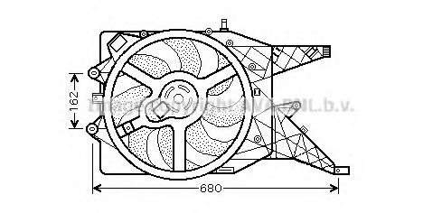 Вентилятор, охлаждение двигателя AVA QUALITY COOLING OL7514