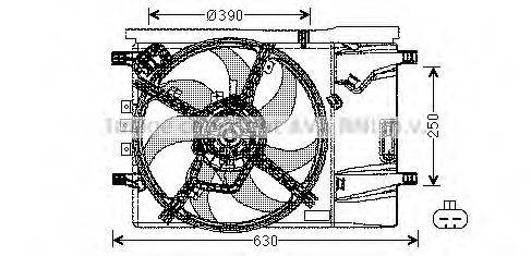 Вентилятор, охлаждение двигателя AVA QUALITY COOLING OL7539