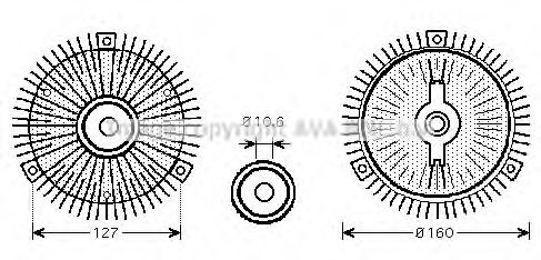 Сцепление, вентилятор радиатора AVA QUALITY COOLING OLC553