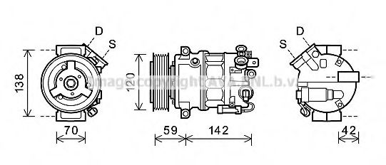 Компрессор, кондиционер AVA QUALITY COOLING OLK576