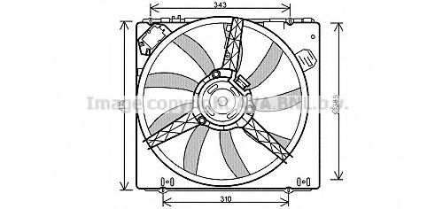 Вентилятор, охлаждение двигателя AVA QUALITY COOLING RT7540