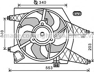 Вентилятор, охлаждение двигателя AVA QUALITY COOLING RT7548