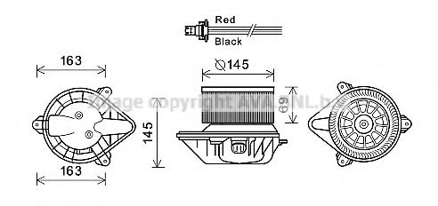 Электродвигатель, вентиляция салона AVA QUALITY COOLING RT8583