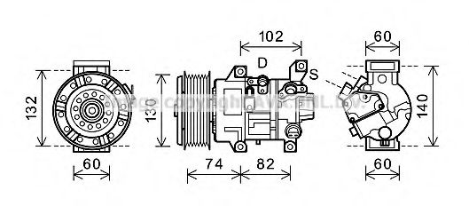 Компрессор, кондиционер AVA QUALITY COOLING TOK607