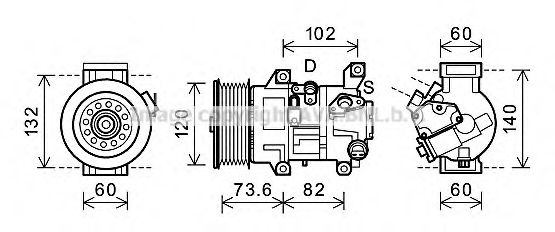 Компрессор, кондиционер AVA QUALITY COOLING TOK610