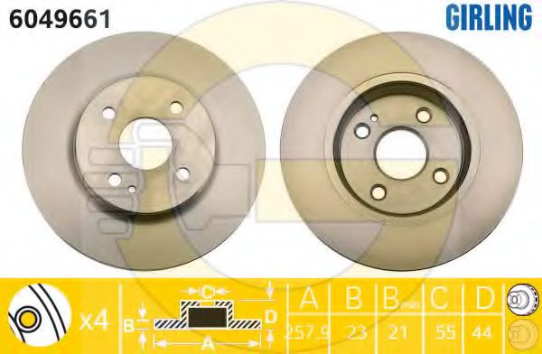 Тормозной диск GIRLING 6049661