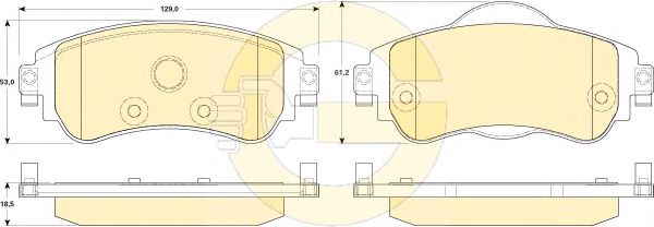 Комплект тормозных колодок, дисковый тормоз GIRLING 6119171