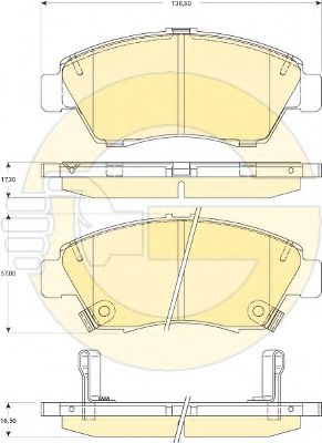 Комплект тормозных колодок, дисковый тормоз GIRLING 6134789