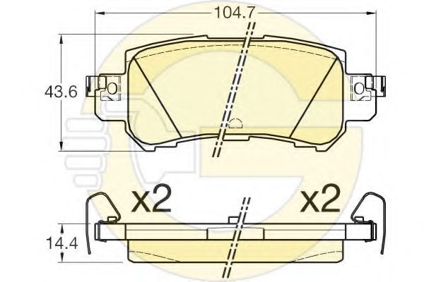 Комплект тормозных колодок, дисковый тормоз GIRLING 6135395