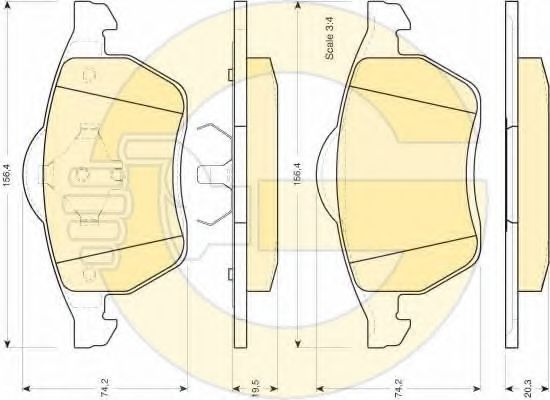 Комплект тормозов, дисковый тормозной механизм GIRLING 6411182