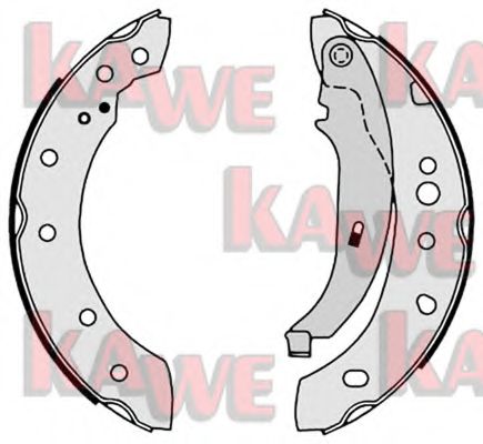 Комплект тормозных колодок KAWE 08680