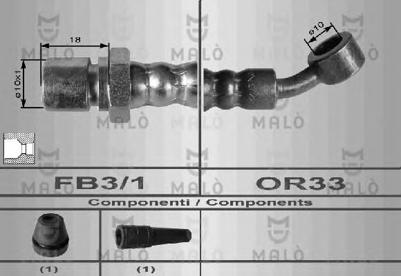 Тормозной шланг MALÒ 80013