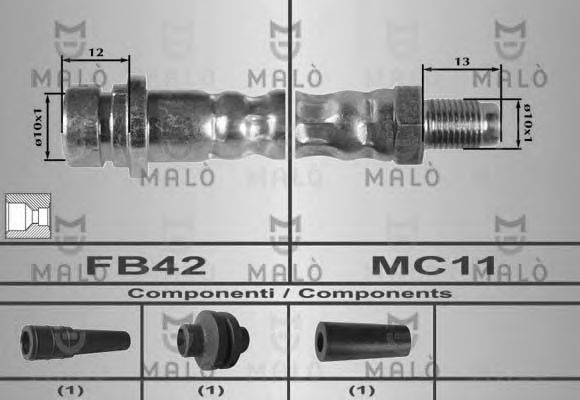 Тормозной шланг MALÒ 80216