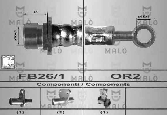 Тормозной шланг MALÒ 80337