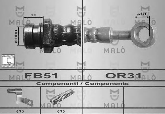 Тормозной шланг MALÒ 80481