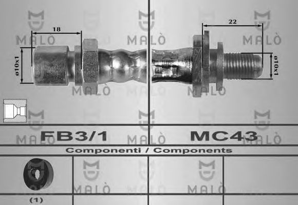 Тормозной шланг MALÒ 80597