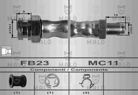 Тормозной шланг MALÒ 8355