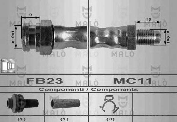 Тормозной шланг MALÒ 8492