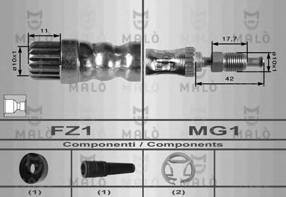 Тормозной шланг MALÒ 8939