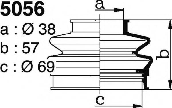 Комплект пылника, приводной вал DEPA 5056