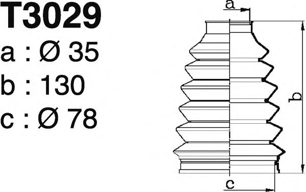 Комплект пылника, приводной вал DEPA T3029