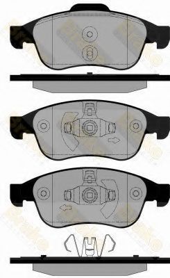 Комплект тормозных колодок, дисковый тормоз Brake ENGINEERING PA1834