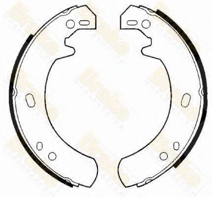 Комплект тормозных колодок, стояночная тормозная система Brake ENGINEERING SH2437