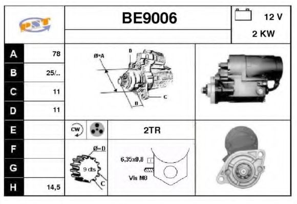 Стартер LUCAS ELECTRICAL 26912