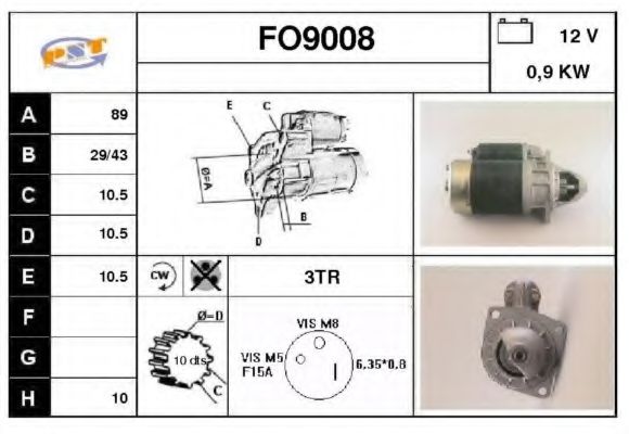 Стартер SNRA FO9008