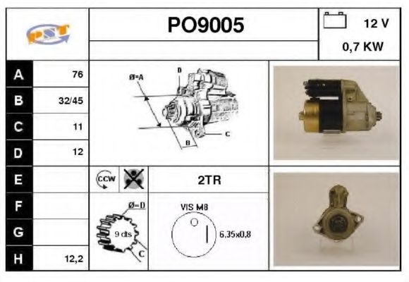 Стартер SNRA PO9005