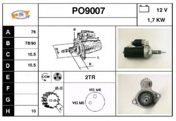 Стартер SNRA PO9007