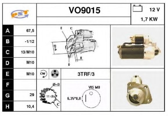 Стартер SNRA VO9015