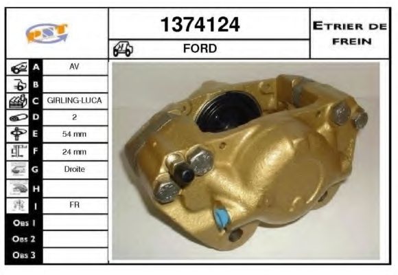 Тормозной суппорт SNRA 1374124