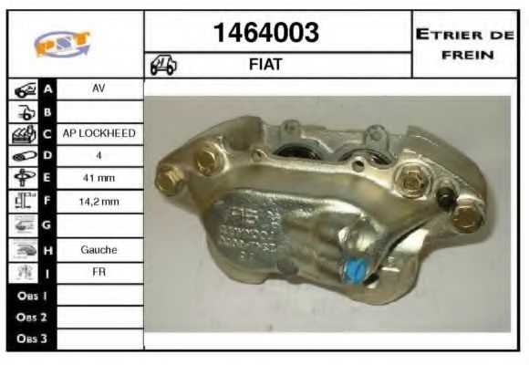 Тормозной суппорт SNRA 1464003
