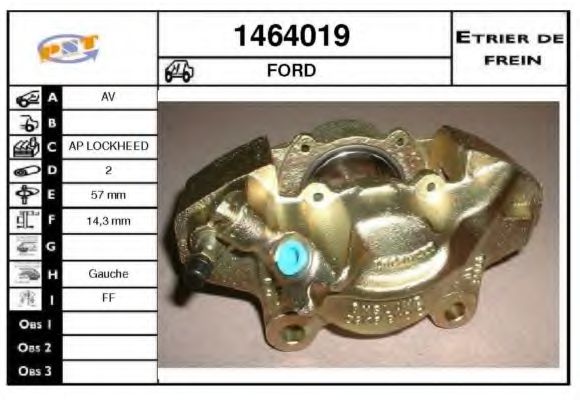 Тормозной суппорт SNRA 1464019