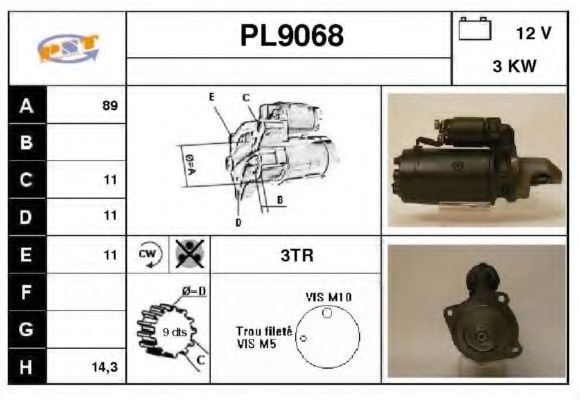 Стартер SNRA PL9068