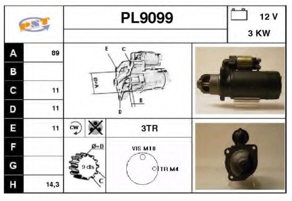 Стартер SNRA PL9099