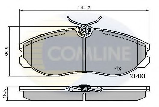 Комплект тормозных колодок, дисковый тормоз COMLINE CBP0447