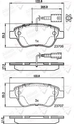 Комплект тормозных колодок, дисковый тормоз COMLINE ADB11037