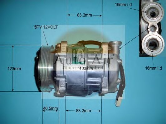 Компрессор, кондиционер AUTO AIR GLOUCESTER 14-1500