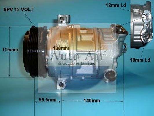 Компрессор, кондиционер AUTO AIR GLOUCESTER 14-7496