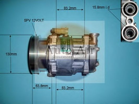 Компрессор, кондиционер AUTO AIR GLOUCESTER 14-1855