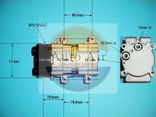 Компрессор, кондиционер AUTO AIR GLOUCESTER 14-1136P