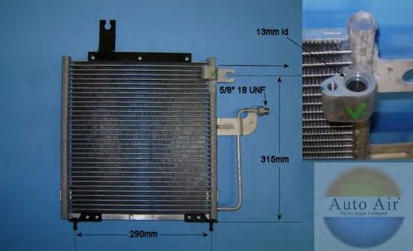 Конденсатор, кондиционер AUTO AIR GLOUCESTER 16-9906