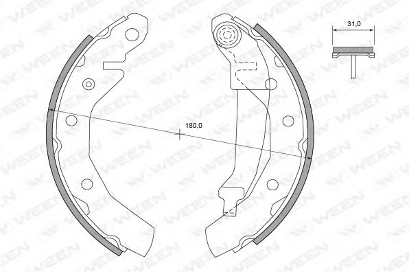 Комплект тормозных колодок WEEN 152-2026