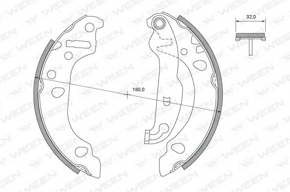 Комплект тормозных колодок WEEN 152-2351