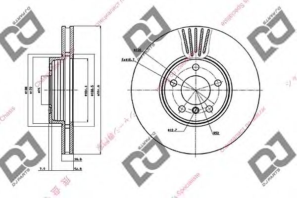 Тормозной диск DJ PARTS BD1619