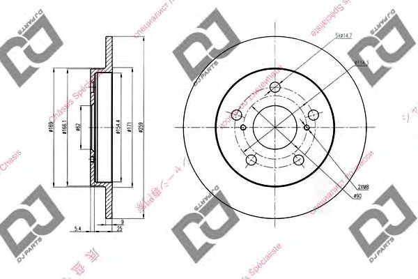 Тормозной диск DJ PARTS BD1421