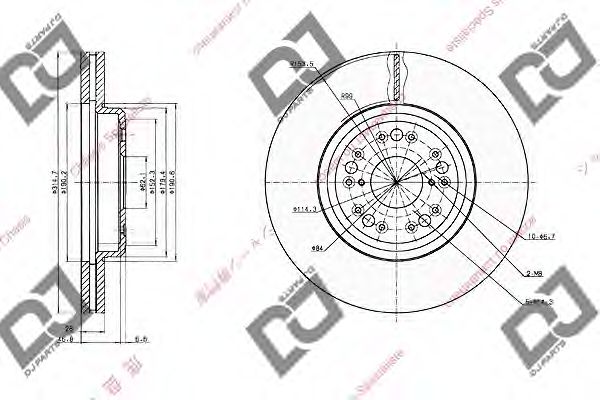 Тормозной диск DJ PARTS BD1439