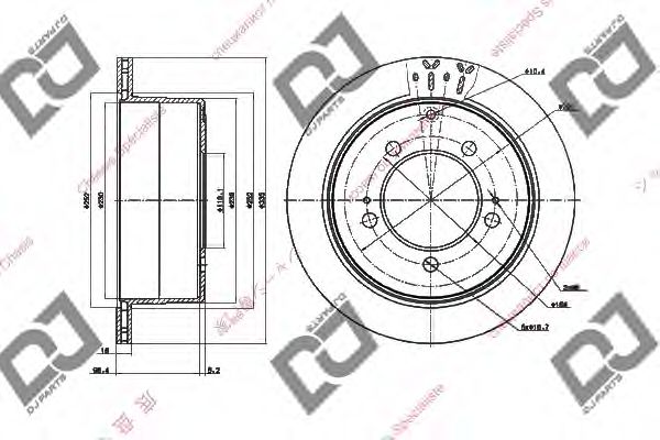 Тормозной диск DJ PARTS BD1459